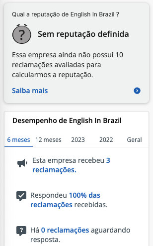 Reclame Aqui English in Brazil